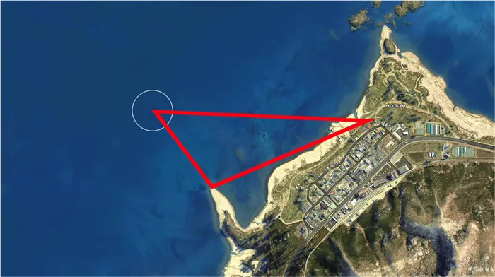 Карта Бермудского треугольника в GTA5