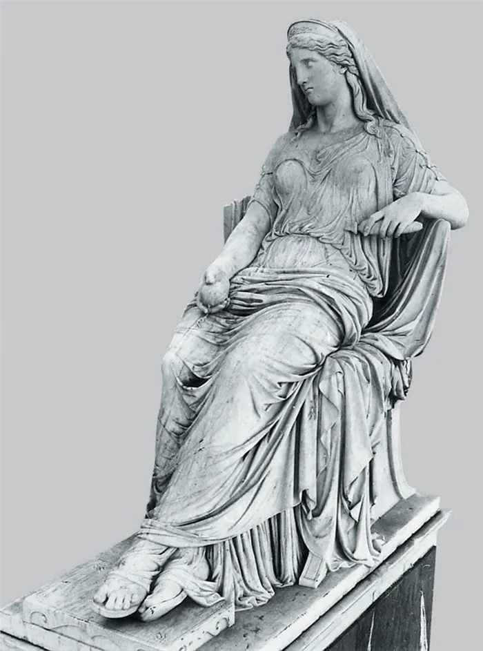 Леонидас Дроссис, статуя Пенелопы, 1873 г. Местонахождение: Музей Александроса Сутзоса, Афины, Греция