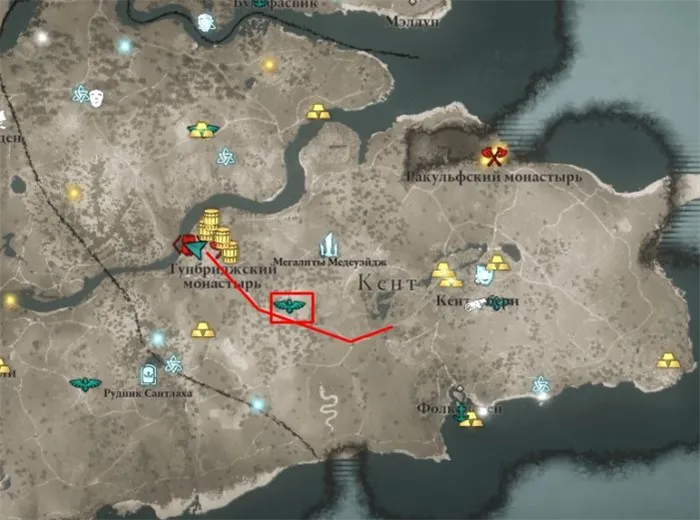 Уорден Пьяница на карте мира Assassin's Creed