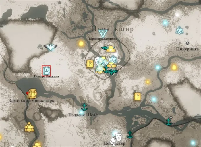 Британские сокровища Йоркшира в Assassin's Creed: карта мира Валгаллы