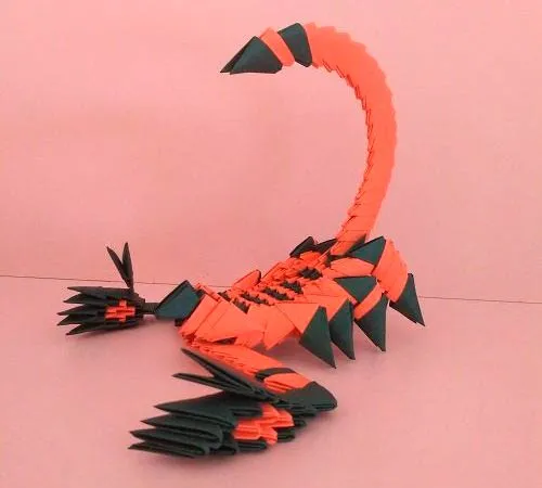 Скорпионы оригами с модулями