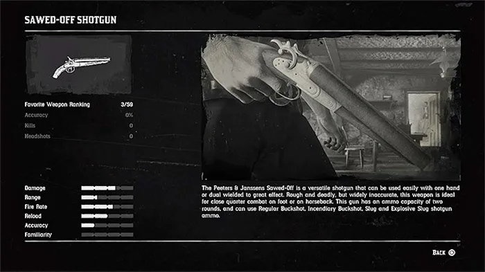 Легко забыть об изящном дробовике, одном из пистолетов - RedDeadRedemption 2: A Better Gun Guide-Game Basics-Red Dead Redemption 2 Manual