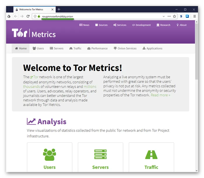 Метрики Tor для браузера Tor
