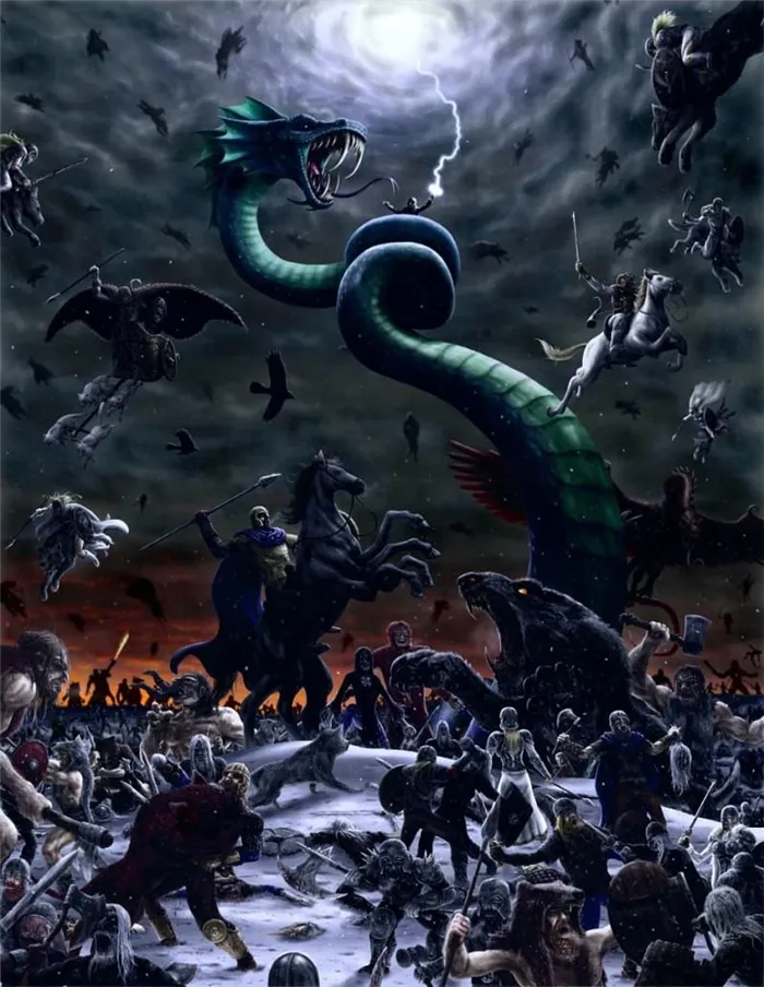 Ο τερατώδης Fenrir και οι γιοι του θα ενωθούν με το τεράστιο φίδι Jormungand / © HarryBuddhaPalm / deviantart.com