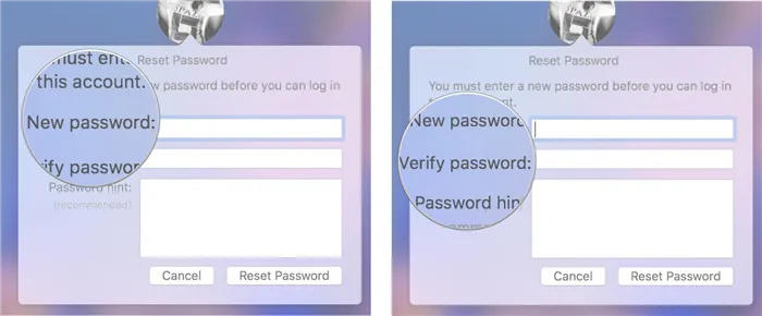 Введите свой новый пароль, а затем введите его еще раз