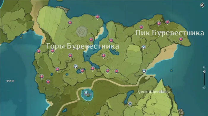 Карта, показывающая местоположение воздействия Валяшка ХараГод